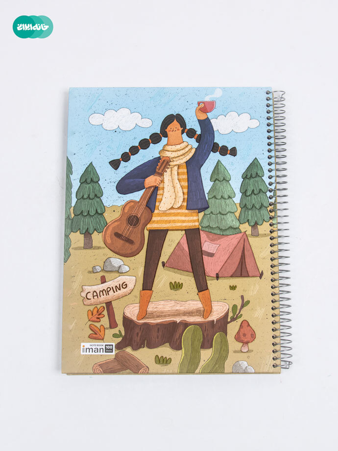 دفتر سیمی رحلی 100 برگ جلد سخت