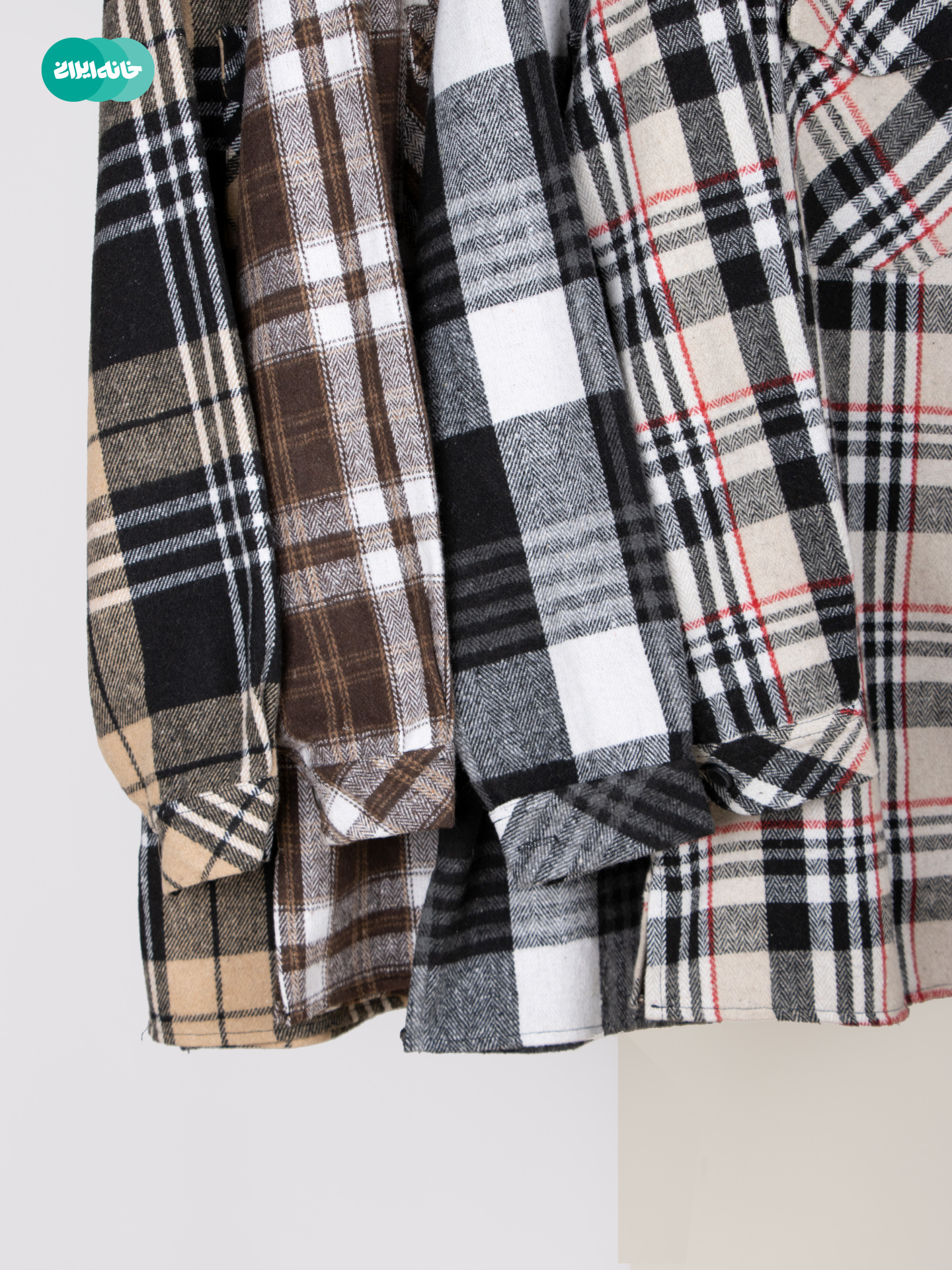  پیراهن چهارخونه پشمی نازگل 